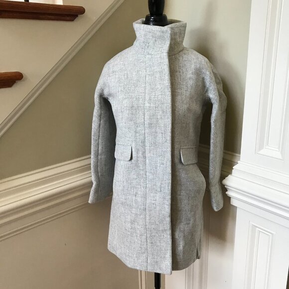 NWOT JCREW NEW Cocoon Coat Jacket Womens 00 P Petite Italian Stadium Cloth Wool - Picture 5 of 14